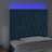 Cabeceira Cama C/ Luzes LED Veludo 100x7x118/128cm Azul-escuro