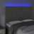 Cabeceira Cama C/ Luzes LED Veludo 160x7x118/128cm Cinza-claro