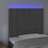 Cabeceira de Cama C/ LED Veludo 80x5x118/128 cm Cinza-escuro