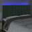 Cabeceira de Cama C/ LED Veludo 160x5x118/128 cm Verde-escuro
