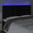 Cabeceira de Cama C/ Luzes LED Veludo 200x5x118/128 cm Preto