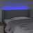 Cabeceira de Cama C/ Luzes LED Tecido 83x16x78/88cm Cinza-claro
