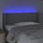 Cabeceira Cama C/ Luzes LED Tecido 103x16x78/88 cm Cinza-claro