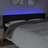 Cabeceira de Cama C/ Luzes LED Tecido 163x16x78/88 cm Preto