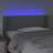 Cabeceira de Cama C/ Luzes LED Tecido 93x16x78/88cm Cinza-claro