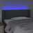 Cabeceira Cama C/ Luzes LED Tecido 93x16x78/88cm Cinza-escuro