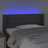 Cabeceira Cama C/ Luzes LED Tecido 103x16x78/88cm Cinza-escuro