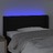 Cabeceira de Cama C/ Luzes LED Tecido 103x16x78/88 cm Preto