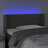 Cabeceira Cama C/ Luzes LED Veludo 93x16x78/88cm Cinza-escuro
