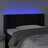 Cabeceira de Cama C/ Luzes LED Veludo 103x16x78/88 cm Preto