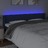 Cabeceira de Cama C/ Luzes LED Tecido 203x16x78/88 cm Azul