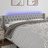 Cabeceira Cama C/ Luzes LED Tecido 183x16x78/88 cm Cinza-claro
