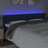 Cabeceira de Cama C/ Luzes LED Tecido 183x16x78/88 cm Azul