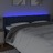 Cabeceira de Cama C/ Luzes LED Tecido 203x16x78/88 cm Azul
