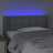 Cabeceira de Cama C/ Luzes LED Tecido 93x16x78/88cm Cinza-claro