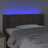 Cabeceira Cama Luzes LED Tecido 93x16x78/88cm Cinza-acastanhado