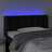Cabeceira de Cama C/ Luzes LED Veludo 93x16x78/88 cm Preto