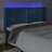 Cabeceira Cama C/ Luzes LED Veludo 163x16x118/128cm Azul-escuro