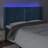 Cabeceira Cama C/ Luzes LED Veludo 203x16x118/128cm Azul-escuro
