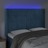 Cabeceira Cama C/ Luzes LED Veludo 147x16x118/128cm Azul-escuro