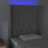 Cabeceira Cama C/ Luzes LED Veludo 83x16x118/128 cm Cinza-claro