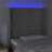 Cabeceira Cama C/ Luzes LED Veludo 103x16x118/128cm Cinza-claro