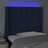 Cabeceira de Cama C/ Luzes LED Tecido 93x16x118/128 cm Azul