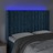 Cabeceira Cama C/ Luzes LED Veludo 147x16x118/128cm Azul-escuro