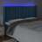 Cabeceira Cama C/ Luzes LED Veludo 203x16x118/128cm Azul-escuro