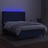 Cama Box Spring C/ Colchão e LED 140x190 cm Tecido Azul