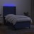 Cama Box Spring C/ Colchão e LED 100x200 cm Tecido Azul