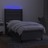 Cama Box Spring C/ Colchão e LED 90x200 cm Tecido Cinza-escuro