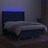 Cama Box Spring C/ Colchão e LED 140x200 cm Tecido Azul