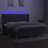 Cama Box Spring C/ Colchão e LED 200x200 cm Tecido Cinza-escuro