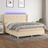 Cama Box Spring C/ Colchão e LED 180x200 cm Tecido Cor Creme