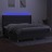 Cama Box Spring C/ Colchão e LED 200x200 cm Tecido Cinza-escuro