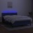 Cama Box Spring C/ Colchão e LED 140x200 cm Tecido Azul