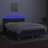 Cama Box Spring C/ Colchão e LED 140x190 cm Tecido Cinza-escuro