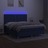 Cama Box Spring C/ Colchão e LED 160x200 cm Tecido Azul