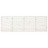 Cabeceira de Parede 186x3x63 cm Madeira de Pinho Maciça Branco