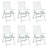Almofadões P/ Cadeira 6pcs 50x50x3cm Tecido Padrão Folhas
