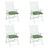 Almofadões P/ Cadeira 4 pcs 50x50x7 cm Tecido Padrão Folhas