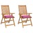 Almofadões P/ Cadeira 2 pcs 50x50x7 cm Tecido Rosa