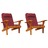 Almofadões Cadeira Adirondack 2pcs Tecido Oxford Vermelho Tinto