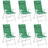 Almofadões P/ Cadeira Encosto Alto 6 pcs Tecido Oxford Verde