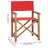 Cadeiras de Realizador Dobráveis 2 pcs Teca Maciça Vermelho
