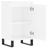 Aparadores 2 pcs 40x35x70 cm Deriv. de Madeira Branco Brilhante