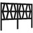 Estrutura de Cama com Cabeceira 140x190 cm Madeira Maciça Preto