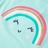 T-shirt Infantil com Estampa de Arco-íris Menta-claro 116