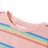 T-shirt para Criança C/ Riscas de Arco-íris Cor Pêssego 92